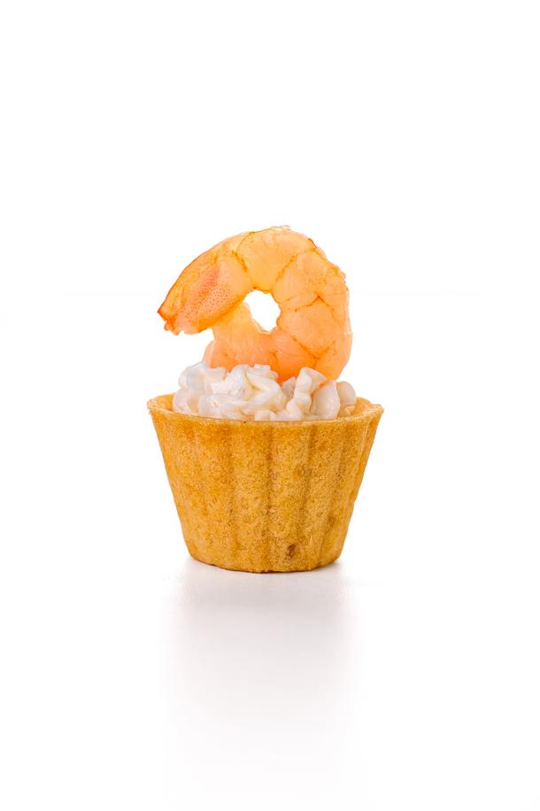 Мини тарталетка с креветкой